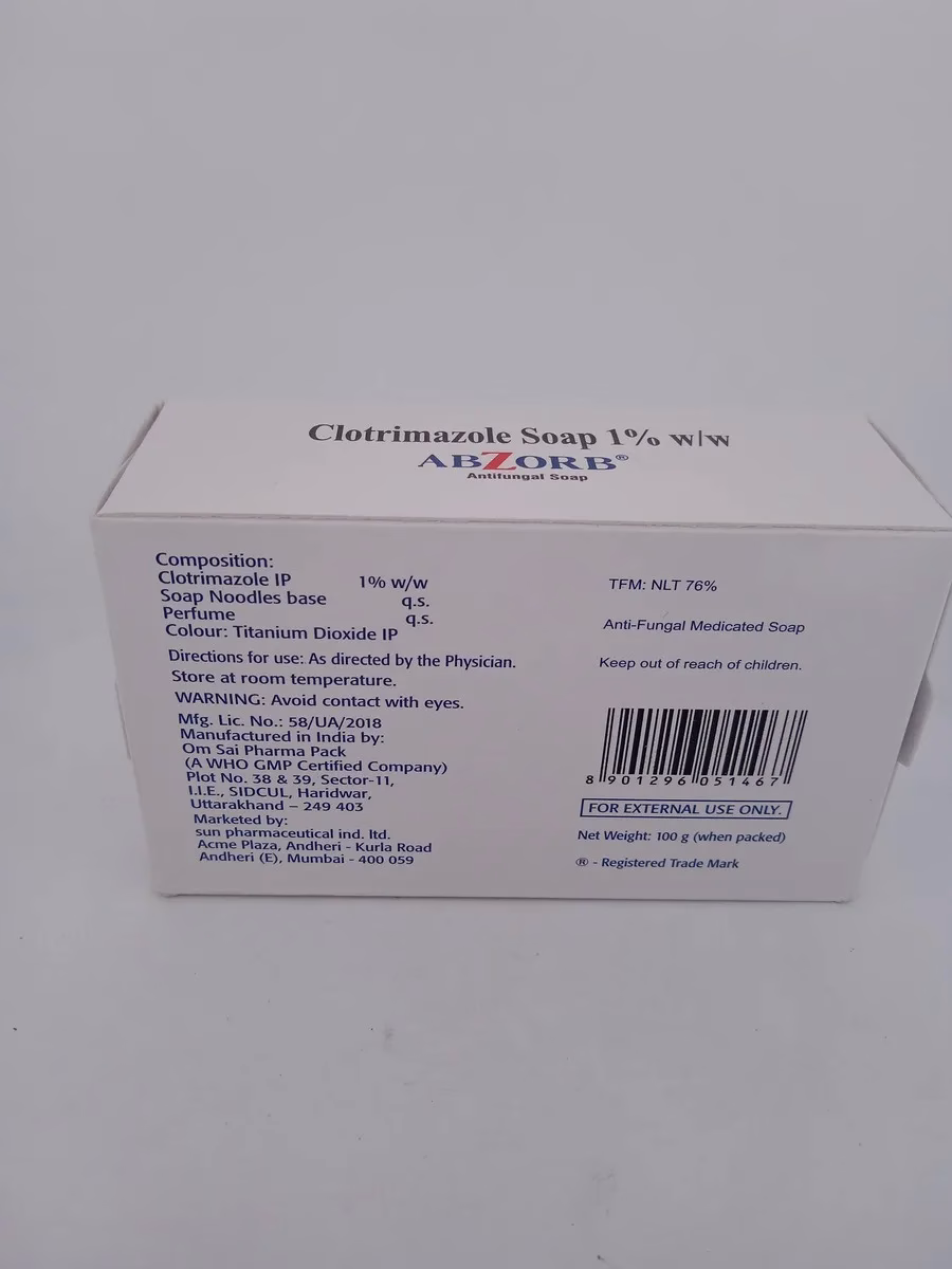 ABZORB ANTIFUNGAL SOAP - 1 BAR OF 100g - Image 3