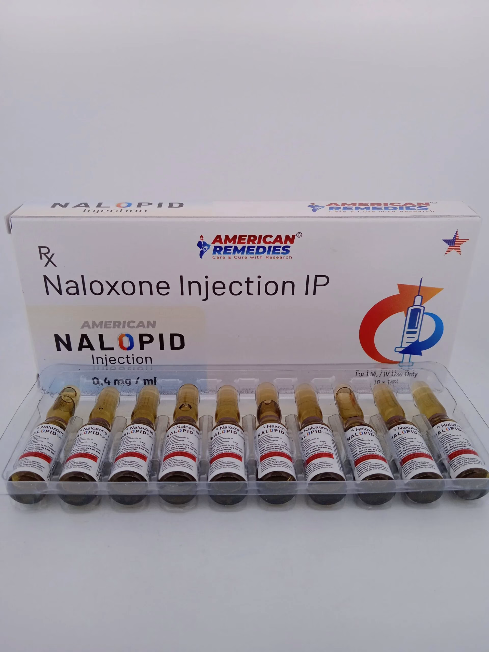 AMERICAN NALOPID INJECTION 0.4MG/ML - 10 AMPOULES OF 1ML - Image 2