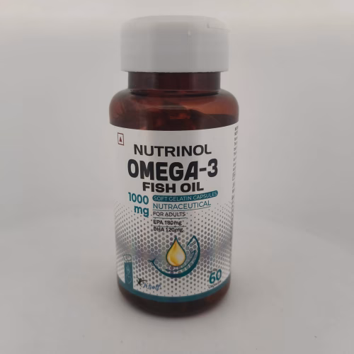 NUTRINOL OMEGA-3 FISH OIL - 1 BOTTLE OF 60 CAPSULES